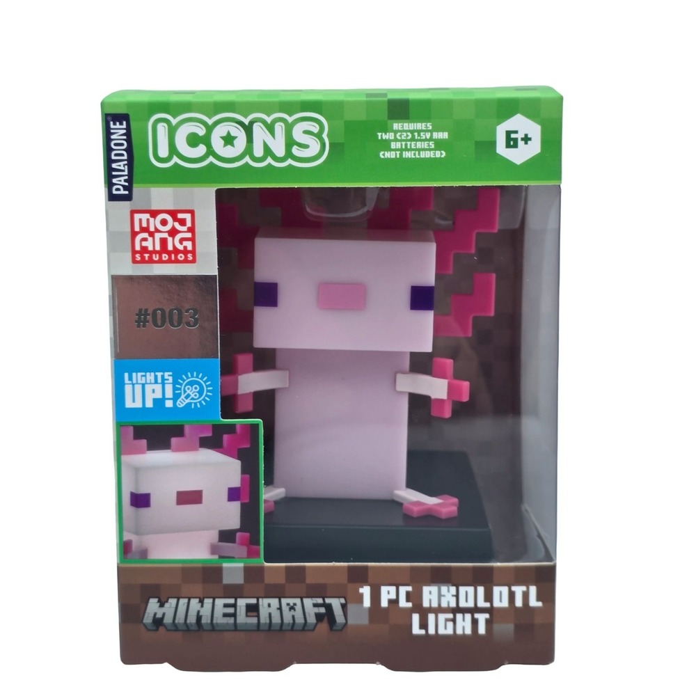 MINECRAFT Axolotl Light Paladone Icon Series 1 LED #003 Collectible Toy